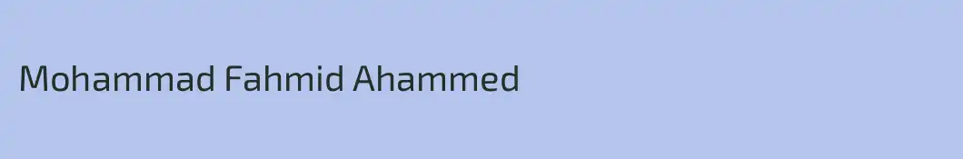 Mohammad Fahmid Ahammed